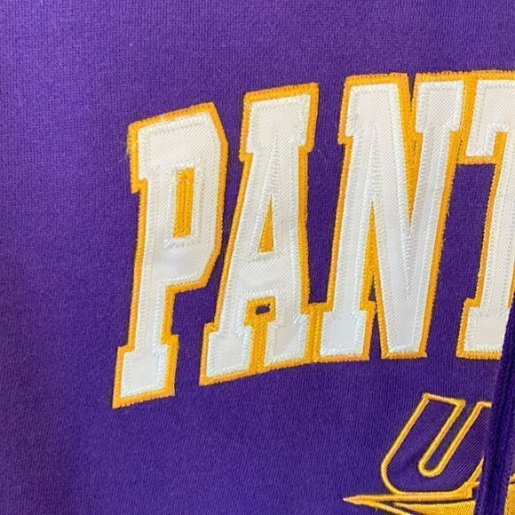 University of northern Iowa UNI Embroidered purple Vintage Hoodie Sweatshirt XL - Picture 3 of 9
